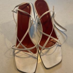 By Far nappa leather white sandals